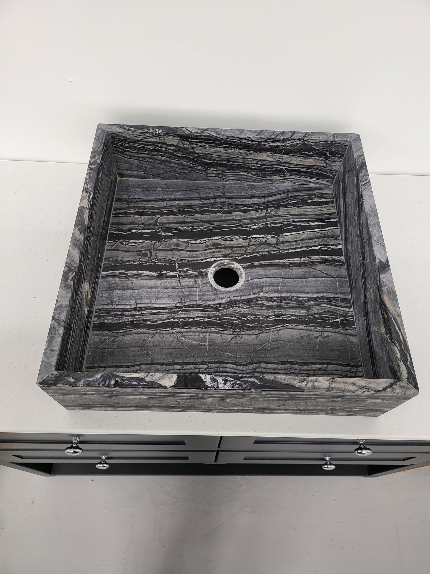 Zebra Marble Honed sit on basin