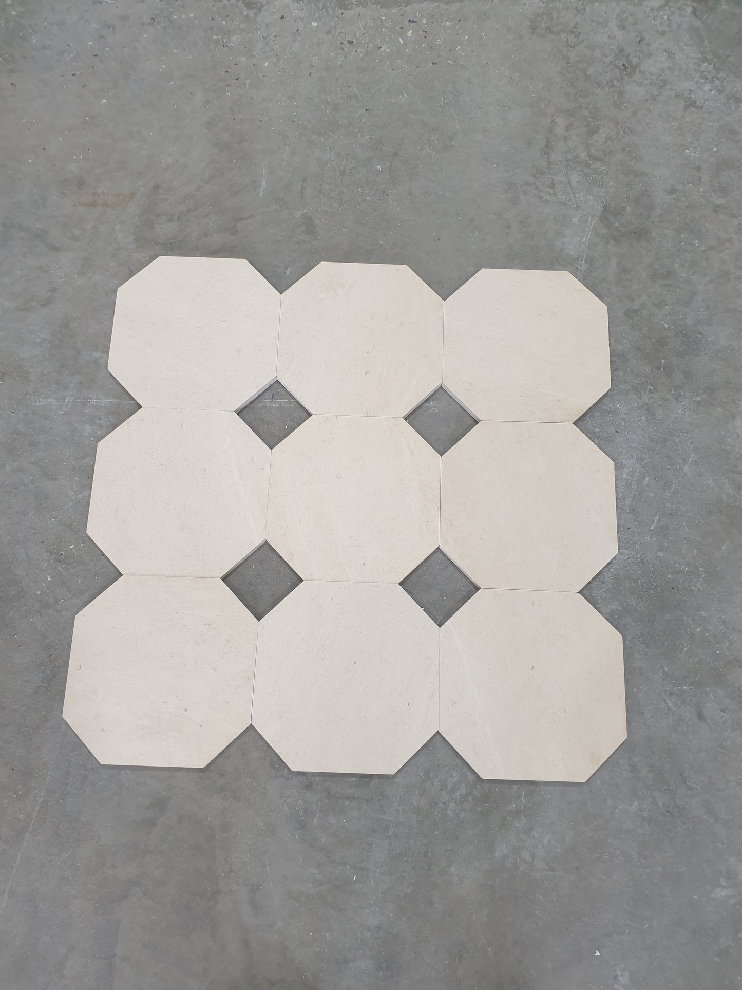 Combe Brun 330 x 330 x 20mm, all corners clipped to take 110mm Cabouchons