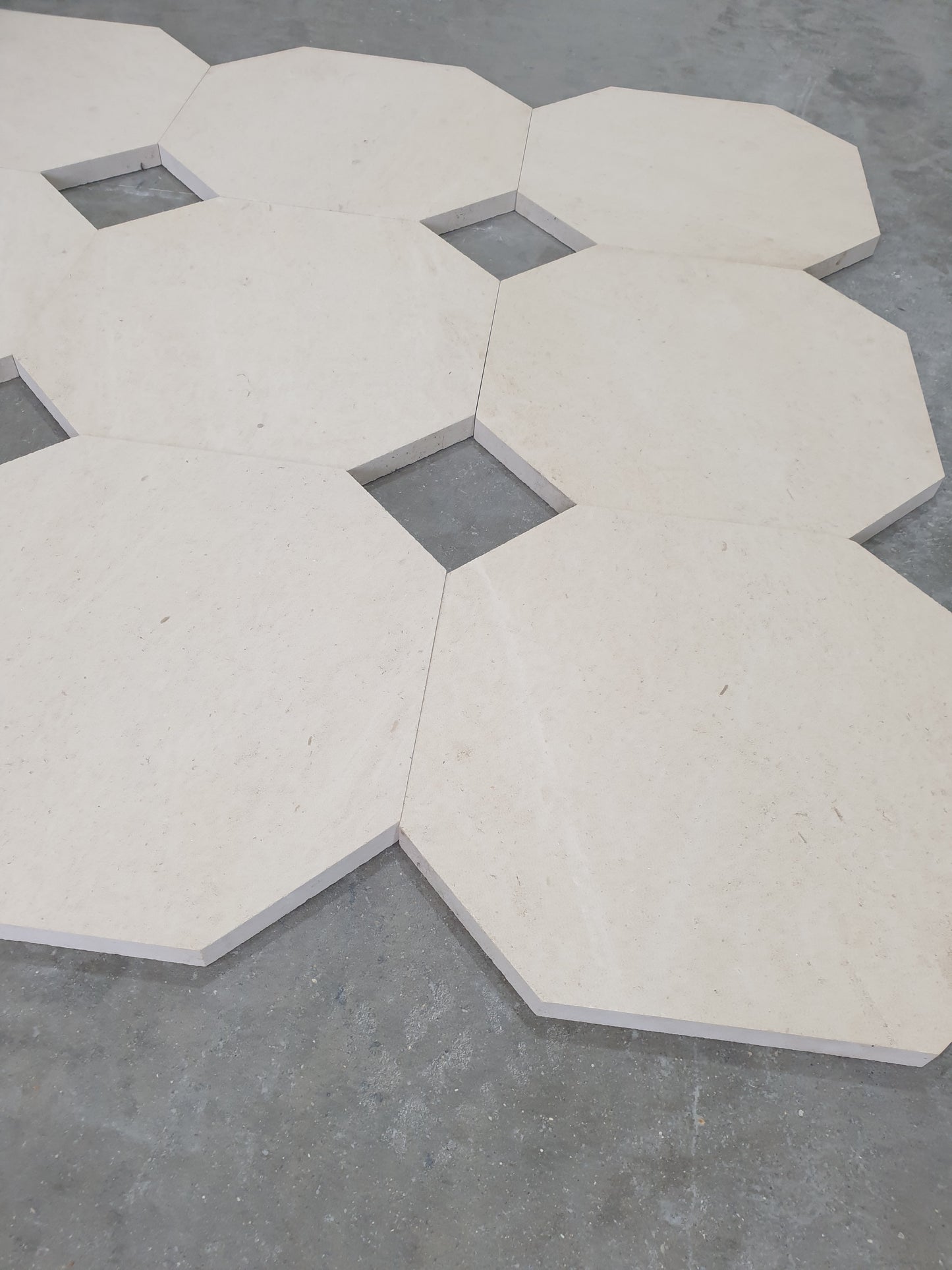 Combe Brun 330 x 330 x 20mm, all corners clipped to take 110mm Cabouchons
