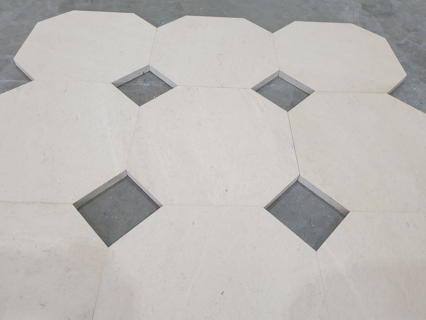 Combe Brun 330 x 330 x 20mm, all corners clipped to take 110mm Cabouchons