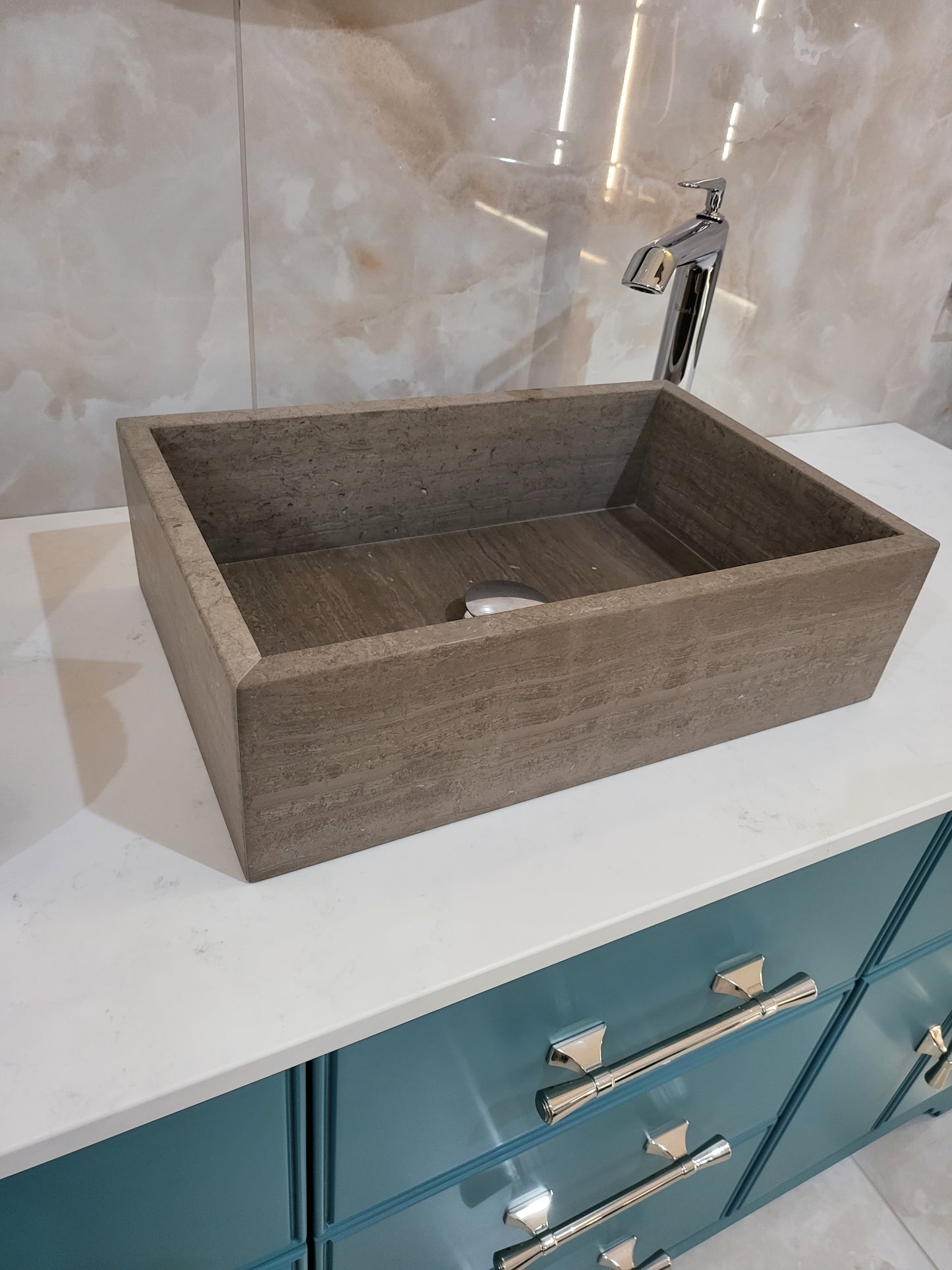 Silkwood Marble Honed sit on basin