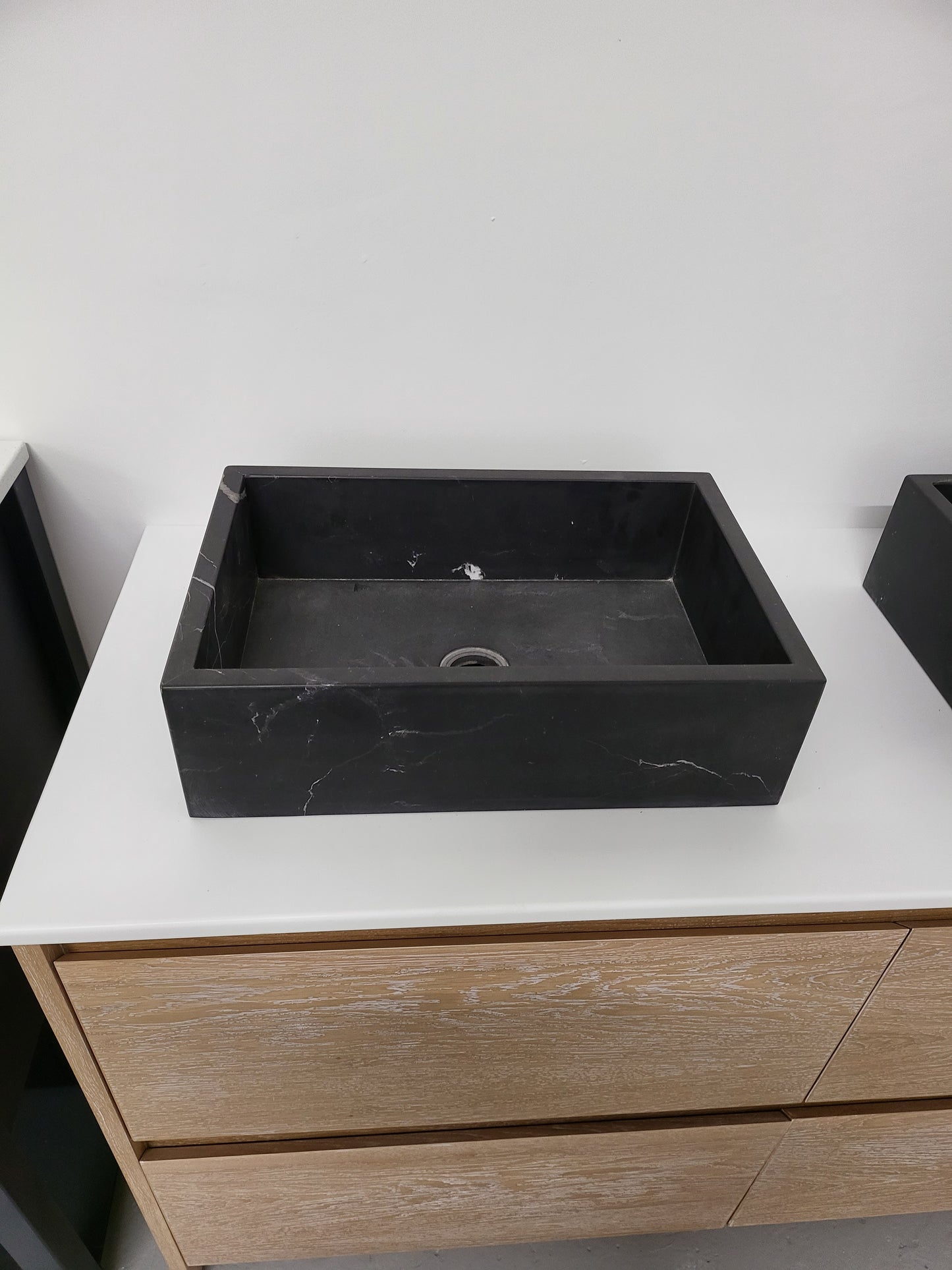 Nero Marquina Marble Honed sit on basin