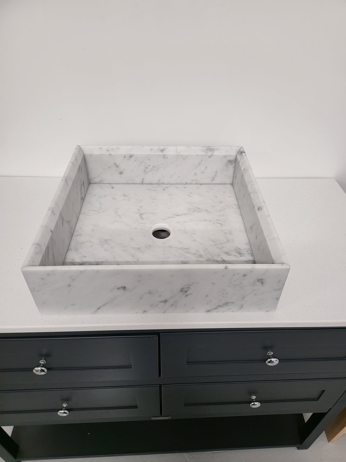 Carrara Marble Honed sit on basin