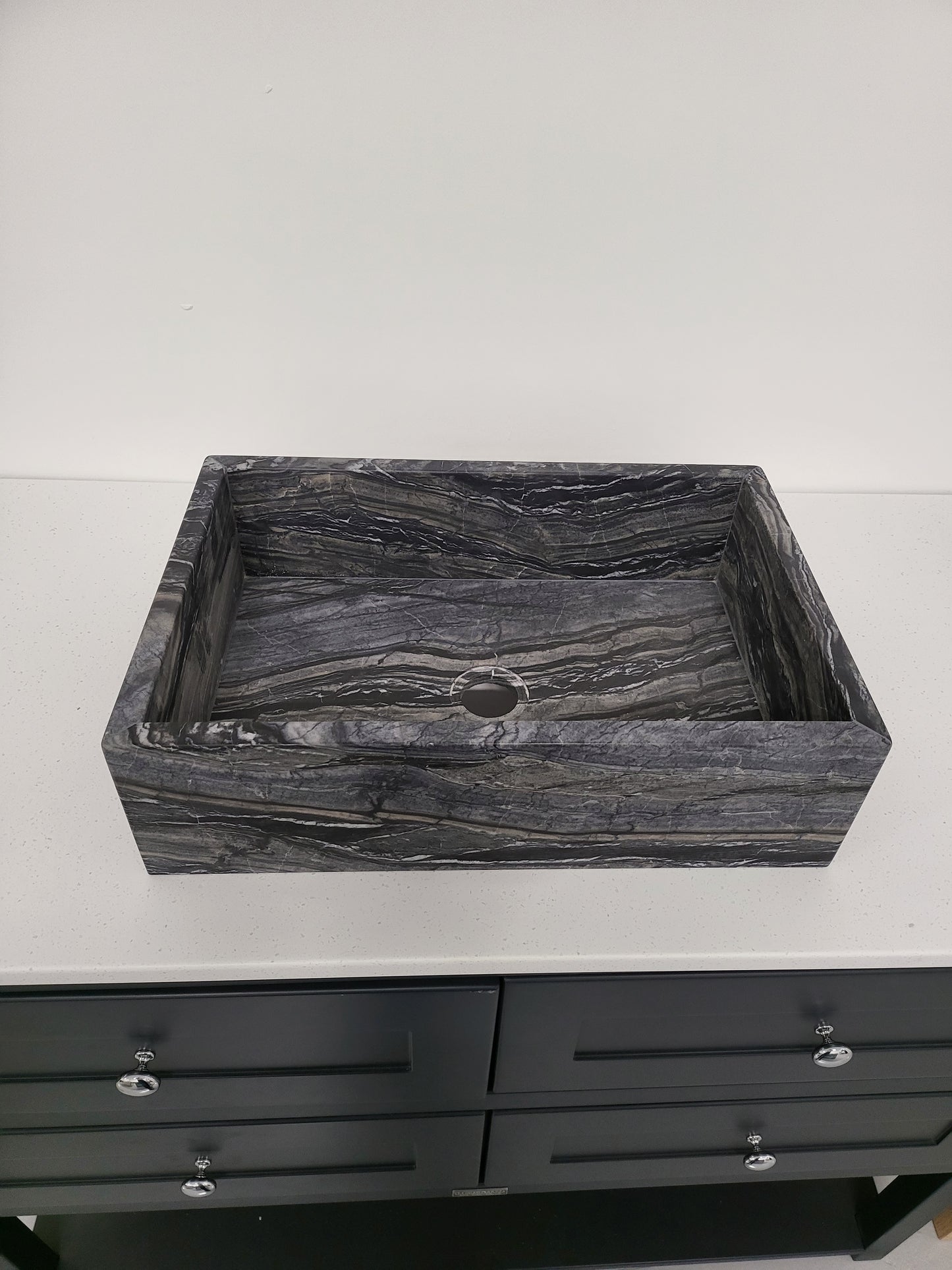 Zebra Marble Honed sit on basin