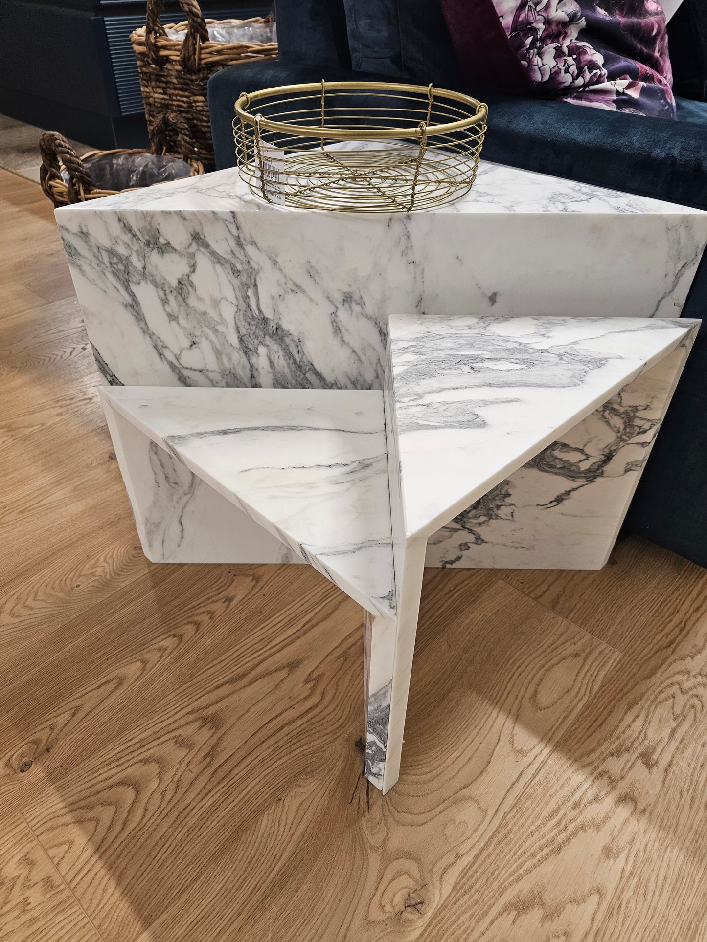 Arabescatto Honed Marble Nesting Tables