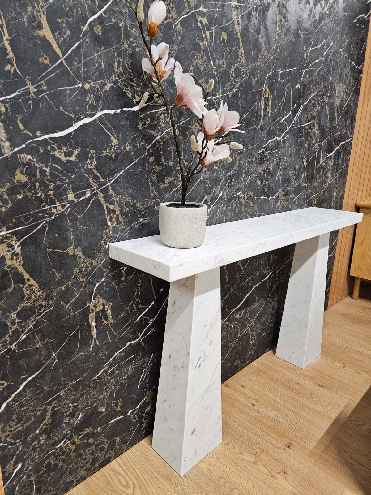 Carrara Marble Consul Table