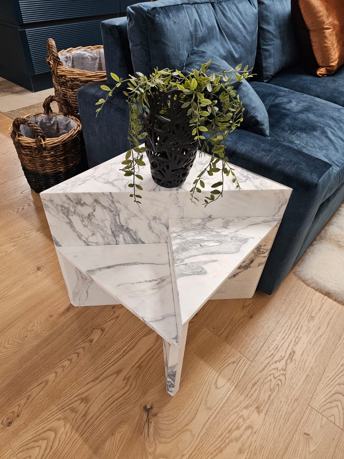 Arabescatto Honed Marble Nesting Tables