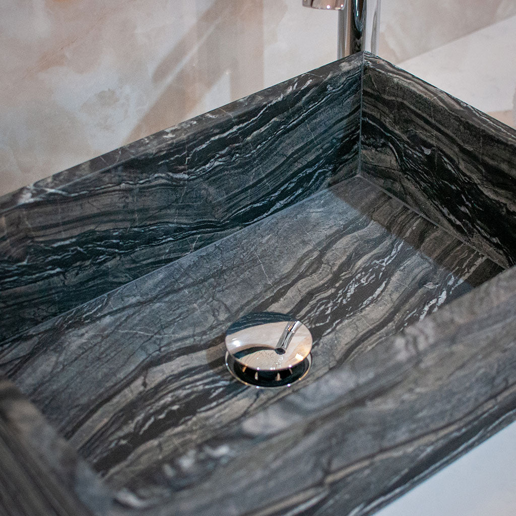 Zebra Marble Honed sit on basin